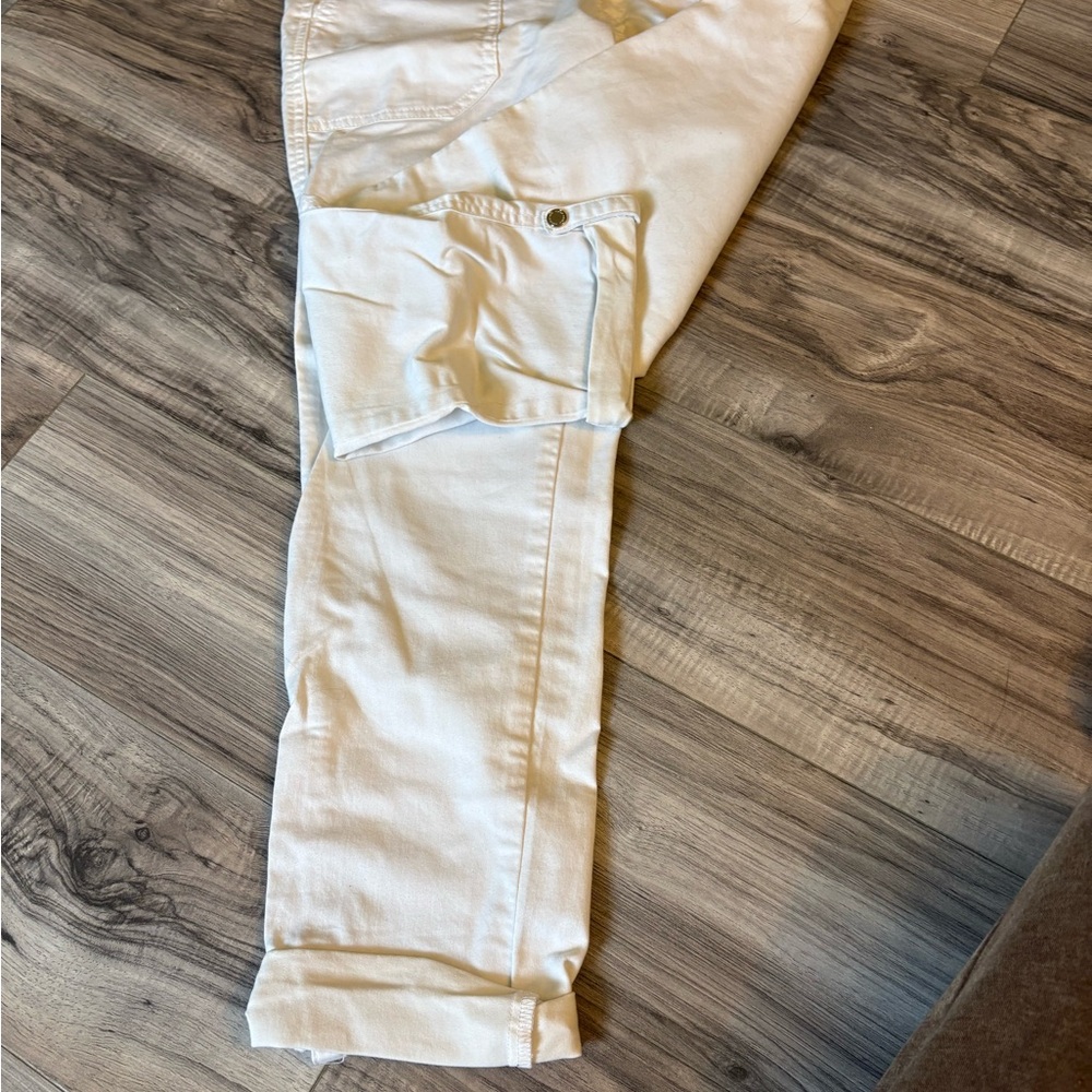 White House Black Market White, Punk or Mint cropped Utility Pants